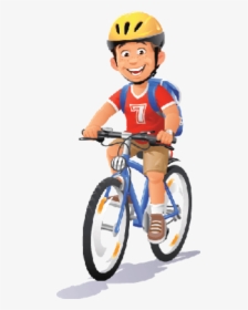 Bikes And Bicycles Boy Ridi - Riding Bicycle Clipart, HD Png Download, Transparent PNG