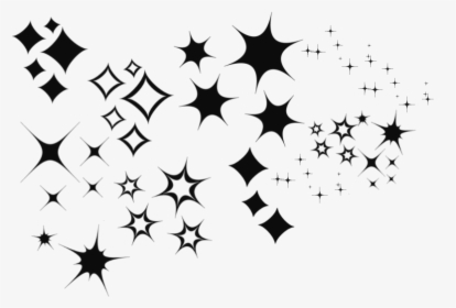 #sparkles #black #glitter #stars #star #cute #kawaii - Sparkle Drawing, HD Png Download, Transparent PNG
