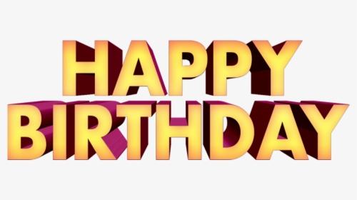 Happy Birthday Png Text 3d Free Downloads - Poster, Transparent Png, Transparent PNG