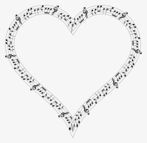 Music Note Clipart Heart - Music Note Heart Png, Transparent Png, Transparent PNG