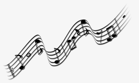 Music, Note, Twisted, Staff, Stave, Happy, High, Rising - Music Notes Silhouette Png, Transparent Png, Transparent PNG