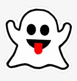 Boo Ghost Cute White Kawaii Black Emot Snapchat Aesthet - Brandy Melville Ghost Stickers, HD Png Download, Transparent PNG