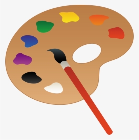 Artist Clipart - Paintbrush Clipart - Paint Palette Clipart, HD Png Download, Transparent PNG