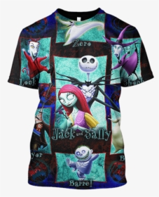 3d Jack And Sally Nightmare Before Christmas Hoodie - Nightmare Before Christmas Movie Characters, HD Png Download, Transparent PNG