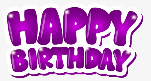 Clip Art Clip Art Png Image - Happy Birthday Sign Purple, Transparent Png, Transparent PNG