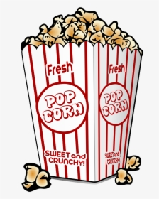 Popcorn Transparent Png Pictures - Movie Theatre Popcorn Cartoon, Png Download, Transparent PNG