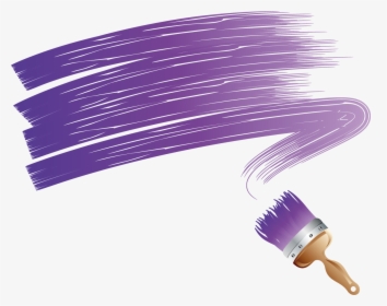 Purple Clipart Brush Stroke - Paint Brush Vector Png, Transparent Png, Transparent PNG