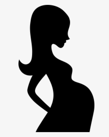 Pregnancy Clip Art - Pregnant Mom Black And White, HD Png Download, Transparent PNG