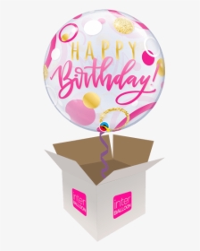 22″ Pink & Gold Happy Birthday Bubble - Balloon, HD Png Download, Transparent PNG