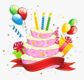 Birthday Cake Clipart Clear Background Transparent - Torta Di Compleanno Disegno, HD Png Download, Transparent PNG