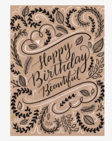 Happy Birthday Beautiful   Title Happy Birthday Beautiful - Happy Birthday Beautiful Design, HD Png Download, Transparent PNG