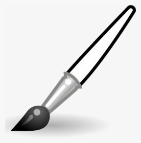 Paint Brush Clipart Black And White, HD Png Download, Transparent PNG