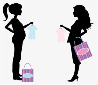 Pregnancy Silhouette Woman Clip Art - Organized And Unorganized Sector, HD Png Download, Transparent PNG