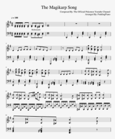 Magikarp Song Piano Sheet Music, HD Png Download, Transparent PNG