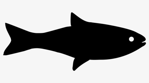 Fish Icon Png Free Download - Simple Fish Silhouette, Transparent Png, Transparent PNG