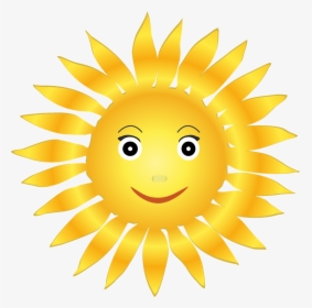Friendly Sun Face Transparent Png Image - Transparent Background Happy Sun, Png Download, Transparent PNG