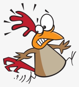Transparent Scared Clipart - Cartoon Scared Chicken Png, Png Download, Transparent PNG