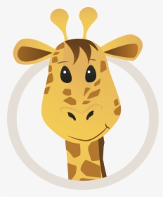 Giraffe Clipart Neck Head - Cartoon Giraffe Head Drawing, HD Png Download, Transparent PNG