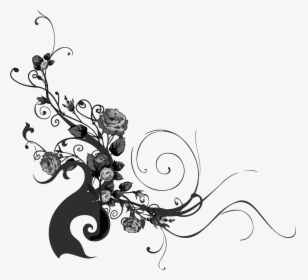 This Free Icons Png Design Of Rose Floral Flourish - Rose Vine Silhouette Png, Transparent Png, Transparent PNG