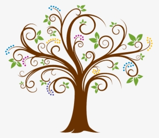 Hero Arts Mounted Stamps-decorative Flourish Tree Clipart, HD Png Download, Transparent PNG
