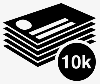 10k Of Business Cards Stack - 10k Icon Png, Transparent Png, Transparent PNG
