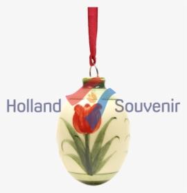 Christmas Ball Egg Shape Red Tulip - Christmas Ornament, HD Png Download, Transparent PNG