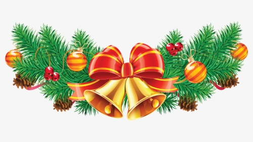 Christmas Bell Ribbon Png Image - High Resolution Christmas Clip Art, Transparent Png, Transparent PNG