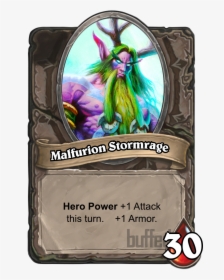 Malfurion Stormrage - Hero - Card - Hearthstone Database, - Hearthstone Druid Hero, HD Png Download, Transparent PNG