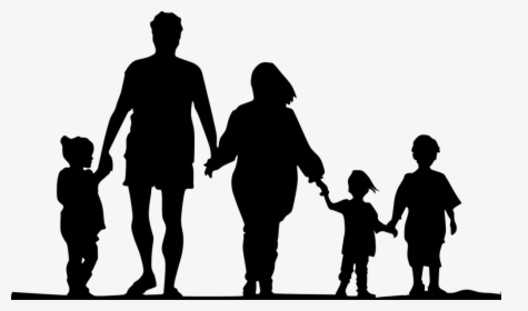 Family Holding Hand Silhouette, HD Png Download, Transparent PNG