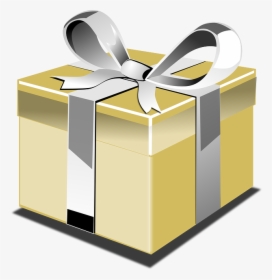 Present, Gift, Ribbon, Bow, Yellow, Gold, Silver - Present Pink, HD Png Download, Transparent PNG
