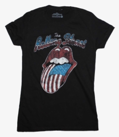 Junior American Flag Tongue Rolling Stones Shirt - Rolling Stones Shirt, HD Png Download, Transparent PNG