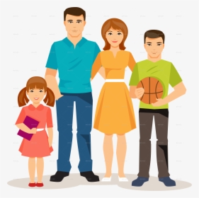 Transparent Animated Family Clipart - Transparent Background Family Cartoon Png, Png Download, Transparent PNG