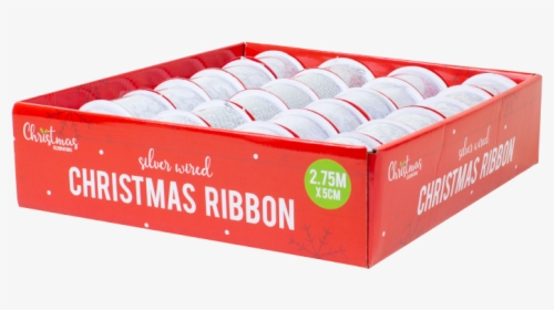 Silver Christmas Wired Ribbon - Box, HD Png Download, Transparent PNG