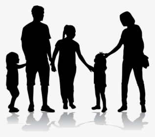 Silhouette Of A Happy Family Png Download - Happy Family Silhouette Png, Transparent Png, Transparent PNG