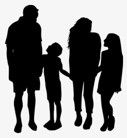 Family Of 4 Silhouette, HD Png Download, Transparent PNG