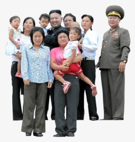 North Korean Family Meeting The Dear Leader - North Korea Happy People, HD Png Download, Transparent PNG