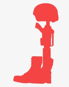 Fallen Soldier Battle Cross Silhouette, HD Png Download, Transparent PNG
