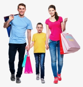 Happy Family Hd Family Shopping, HD Png Download, Transparent PNG