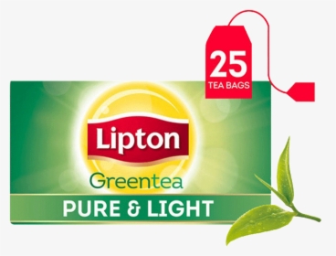 Lipton Green Tea Pure Light 25 Tea Bags - Label, HD Png Download, Transparent PNG