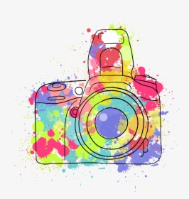 Camera Photography Photographer Watercolor Painting - Creative Camera Icon Png, Transparent Png, Transparent PNG