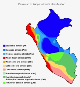 Peru Map Of Köppen Climate Classification - Climate Of Peru, HD Png Download, Transparent PNG
