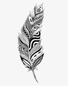 Black And White Feather Png, Transparent Png, Transparent PNG