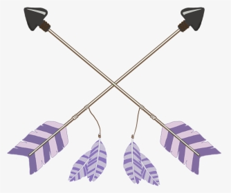 Tribal Arrows Purple Crossed - Tribal Crossed Arrows Png, Transparent Png, Transparent PNG