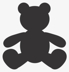 Teddy Bear Silhouette Vector - Ursinho Png Silhueta, Transparent Png, Transparent PNG