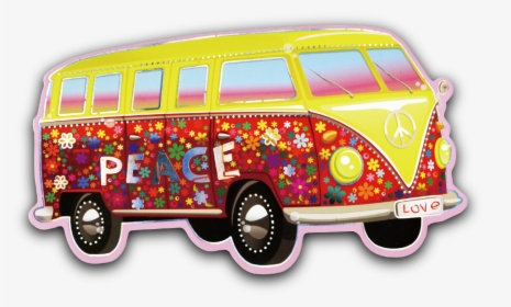 Minivan Clipart Vintage Van Vw - Hippie Bus Png, Transparent Png, Transparent PNG
