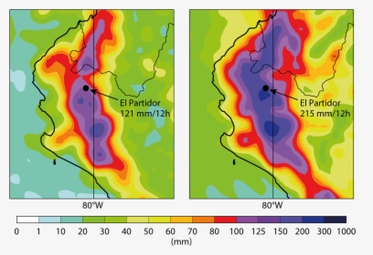 Figure - Peru 2017 Rainfall Map, HD Png Download, Transparent PNG