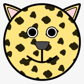 Transparent Cheetah Face Png - Cat Faces Clipart Black And White, Png Download, Transparent PNG
