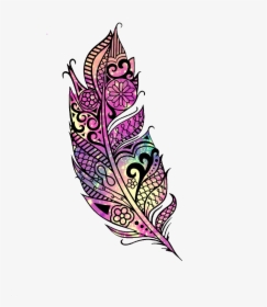 Peacock Clipart Glitter - Mandala Feather Design, HD Png Download, Transparent PNG