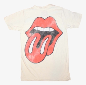 Distressed Tongue Rolling Stones T Shirt - White Rolling Stones T Shirt, HD Png Download, Transparent PNG