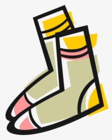 Vector Illustration Of Sock Clothing Apparel Item Worn, HD Png Download, Transparent PNG